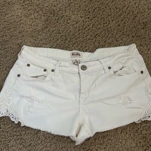 Mudd white jean shorts